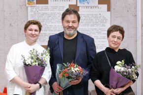 Художники Вера Цепилова, Дмитрий Трубин и Евгения Двоскина в РГДБ